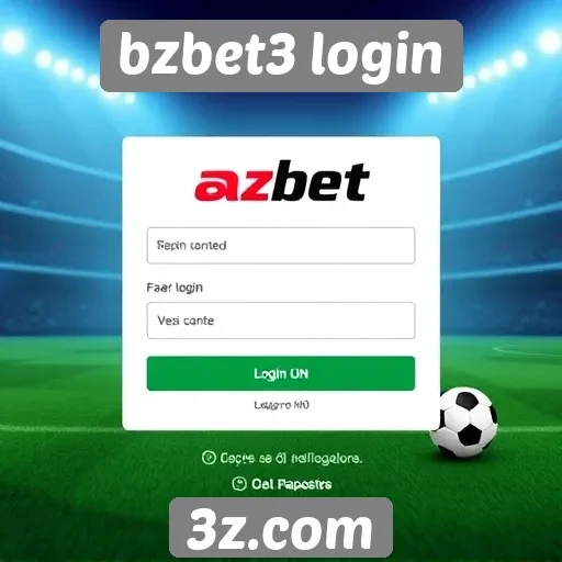 Login e registro no site bzbet3